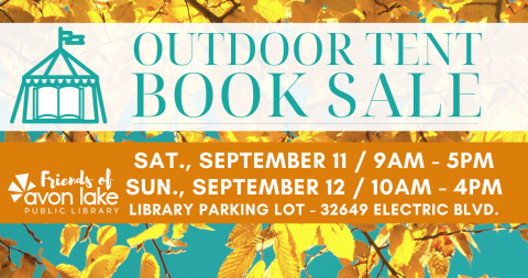 Fall Friends of ALPL Outdoor Tent Book Sale