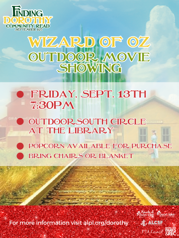 Wizard of Oz Outdoor Movie Night Library 